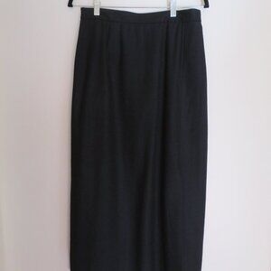 NWT | Vintage Michelle | Size 16 | Black Wool Long Career Fall Winter Skirt